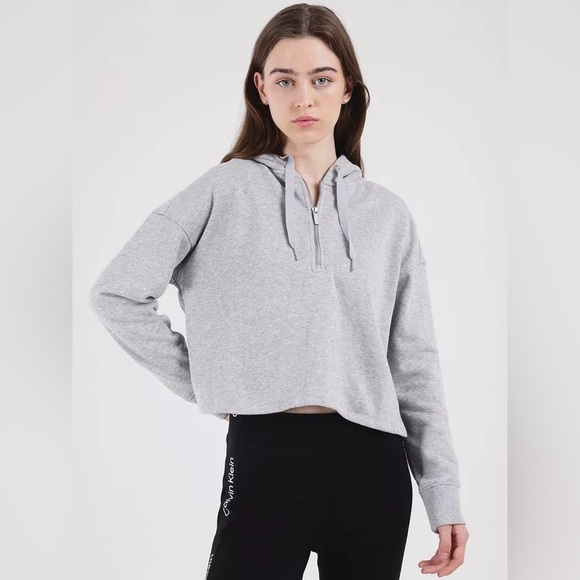 Calvin Klein Performance Tops - CK Calvin Klein Gray Women's Hoodie